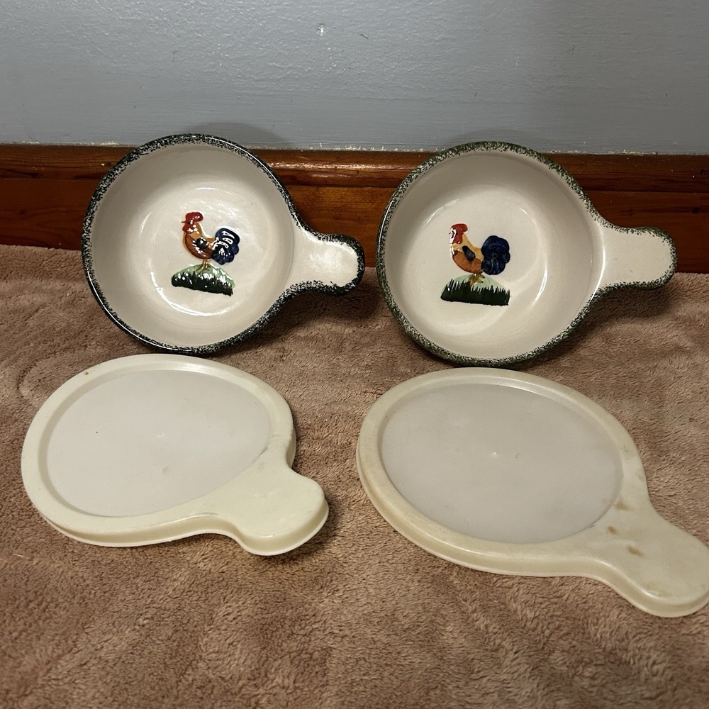 Alco Industries Inc‎ Ceramic Rooster Bowl set , Soup Bowl w/ handle And Lid
